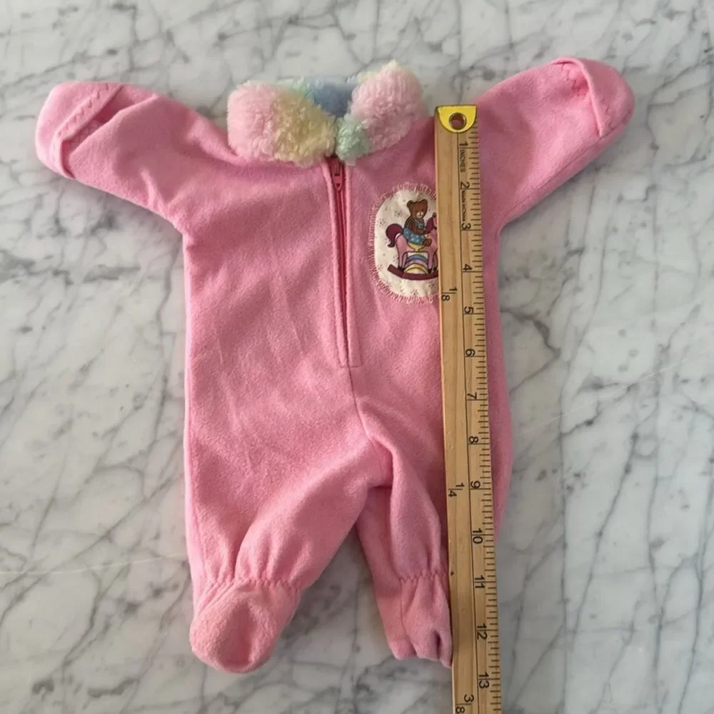 Doll Fleece Sleeper Embroidered Bear Rocking Horse Patch OS
